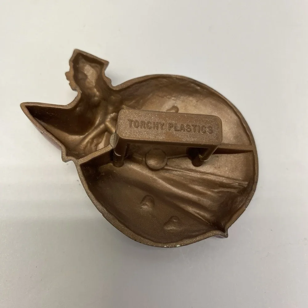 Boy Scout Shooting Past Moon Plastic Neckerchief Tie Slide